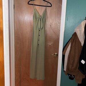Green Buttonup Maxi